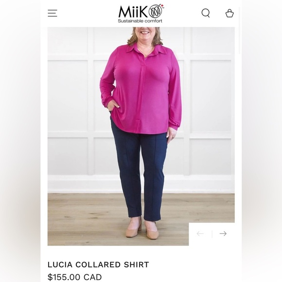 NEW Miik Sz 3X LUCIA COLLARED SHIRT - Picture 1 of 4